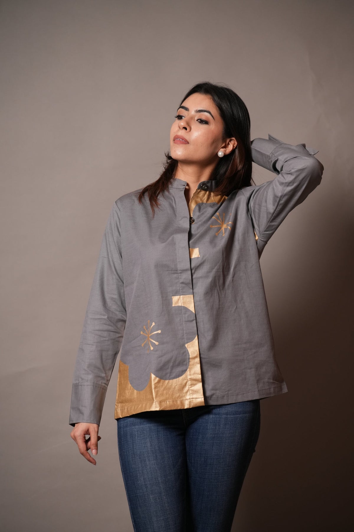 Golden Touch Grey Shirt