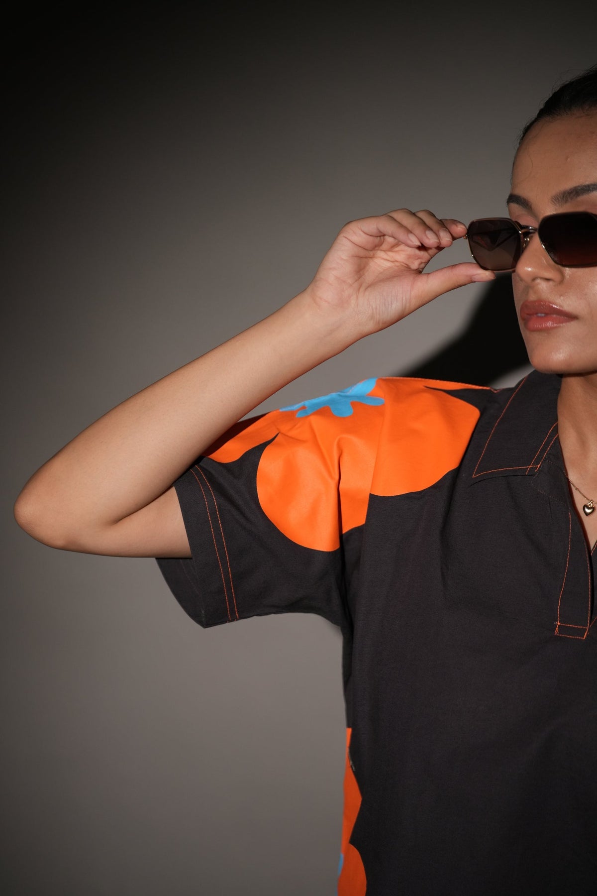 Night Pop: Orange Bloom Top
