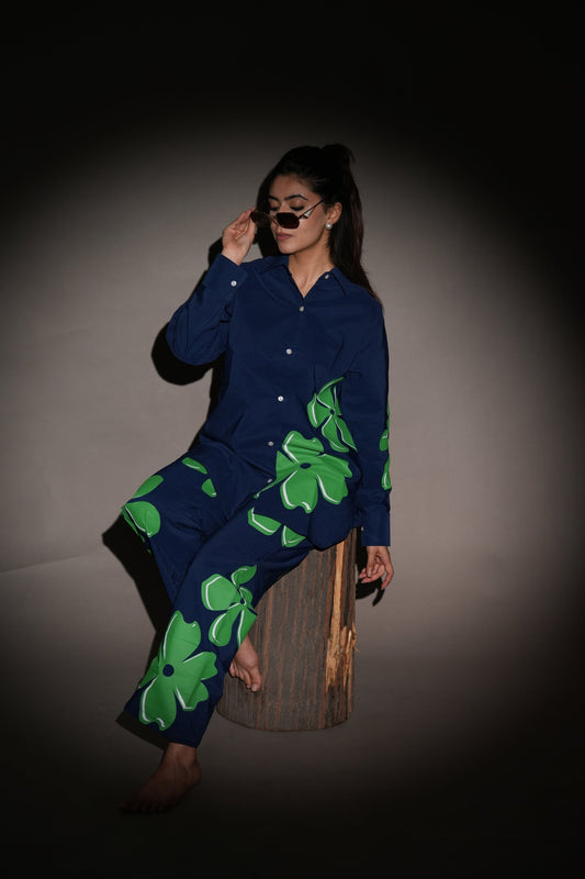 Floral Pop Blue Co-ord Set